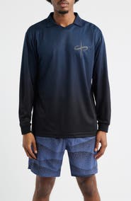 SANTO STUDIO Trust Perforated Long Sleeve Jersey Polo