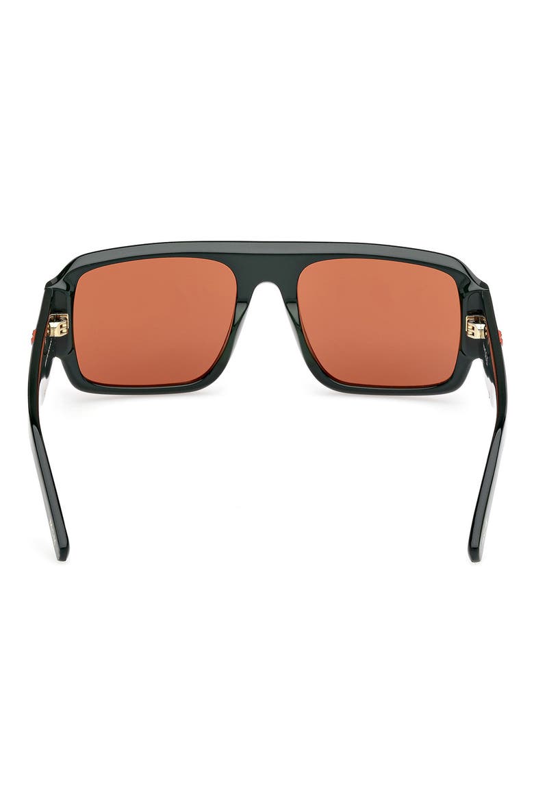 55mm Polarized Navigator Sunglasses, Alternate, color, SHINY DARK GREEN / ROVIEX