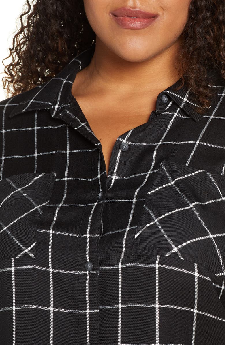 Sanctuary New Generation Plaid Boyfriend Shirt, Alternate, color,