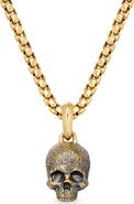 David Yurman Men's Memento Mori 18K Gold Skull Amulet