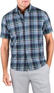 Tailor Vintage Plaid Short Sleeve Button-Down Shirt