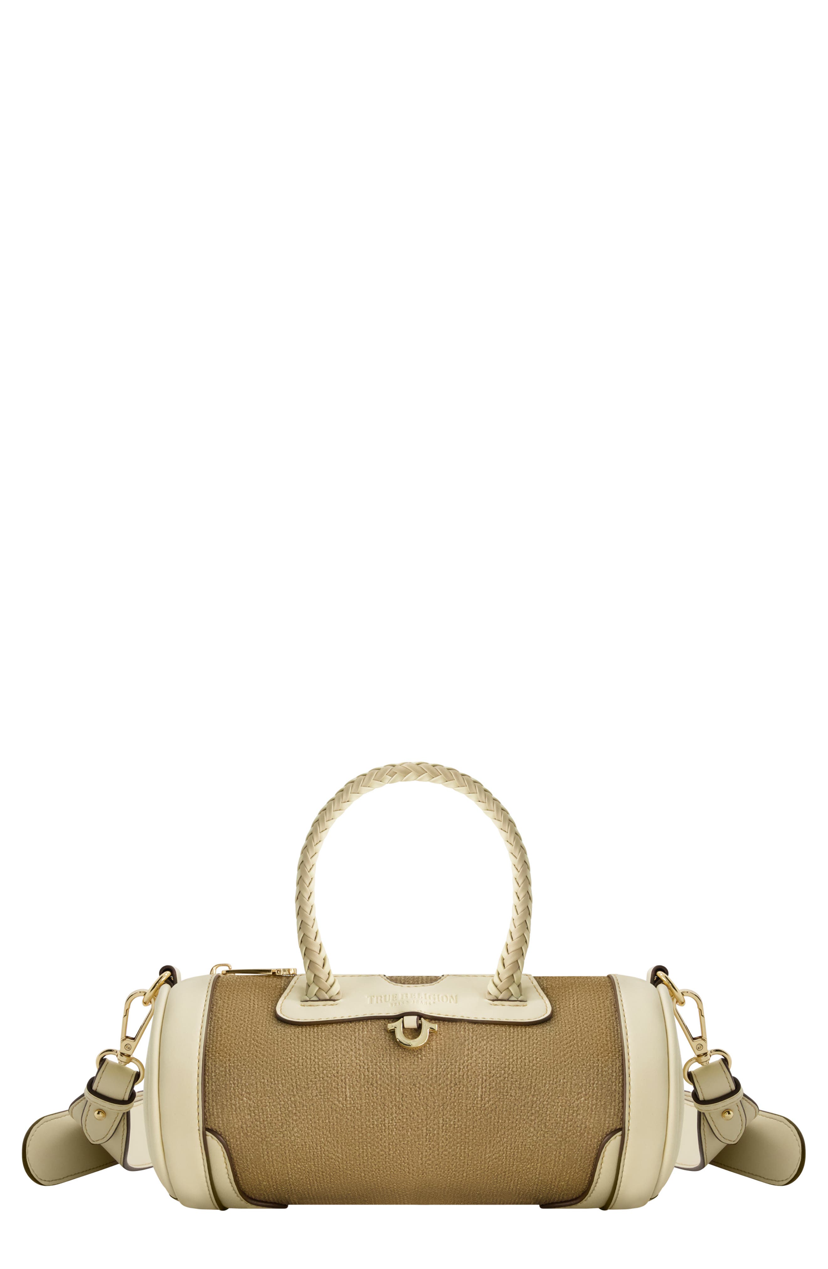 Quede Mini Duffel Crossbody Bag, Main, color, TAUPE