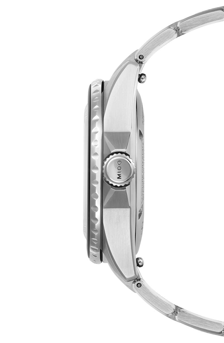 MIDO Ocean Star Captain Automatic Bracelet Watch, 36.5mm, Alternate, color, Black/ Silver