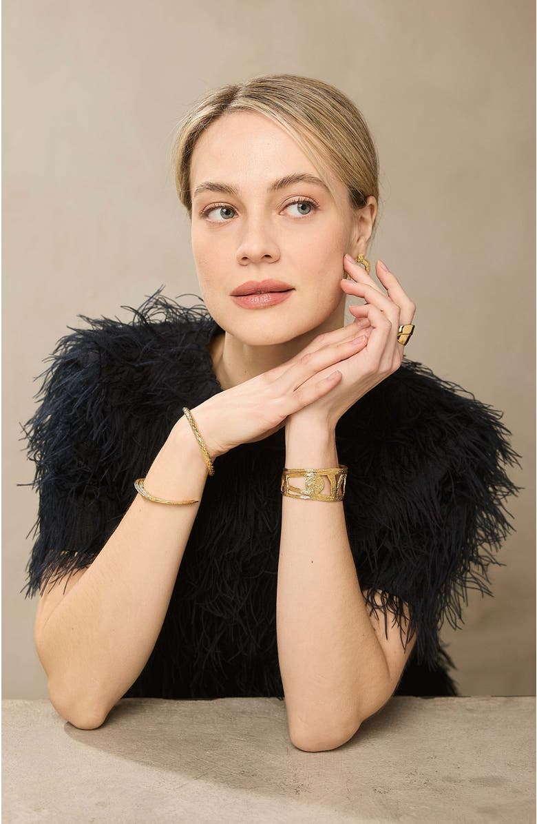 COG Nocturne Cuff Bracelet - 14K Gold Plate, Alternate, color,