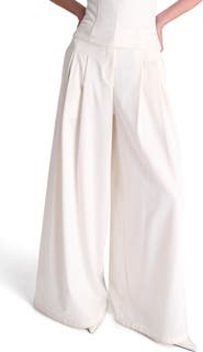 TWP Drew Stretch Cotton & Wool Wide Leg Pants