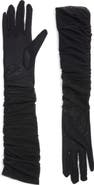 HIGH HEEL JUNGLE Ariana Ruched Mesh Opera Gloves