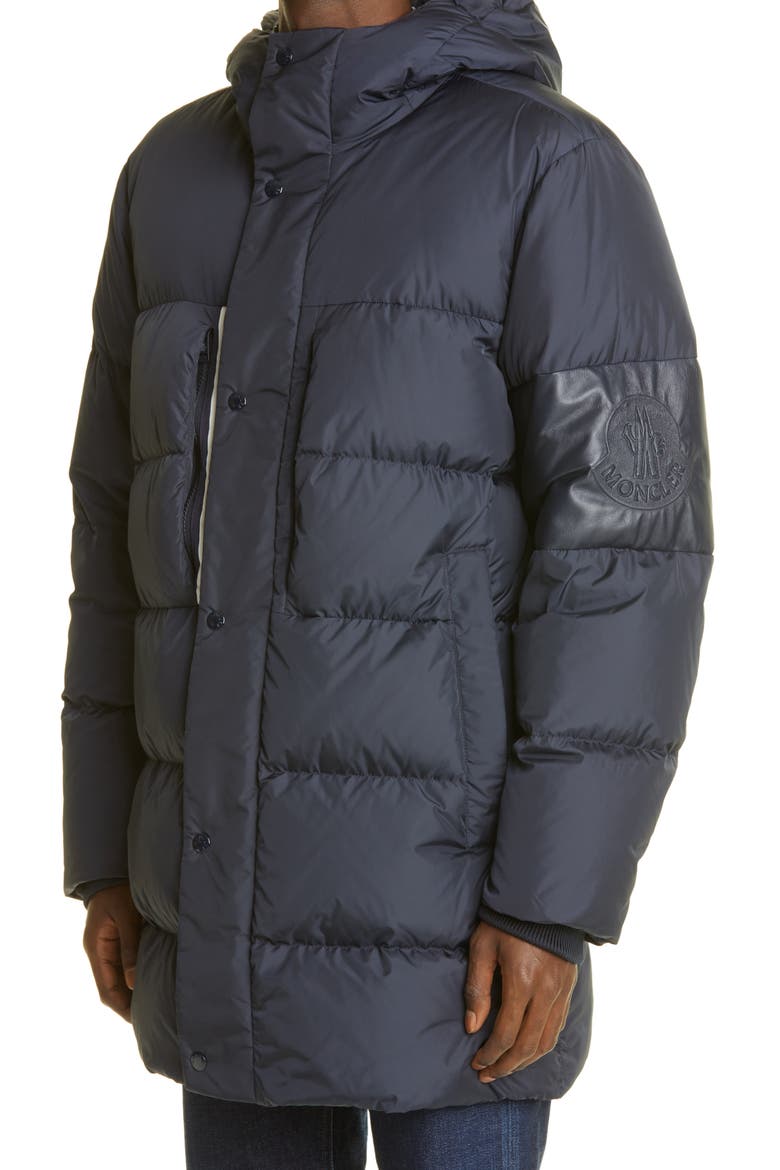 Marceau Water Resistant Down Puffer Coat, Alternate, color, NAVY