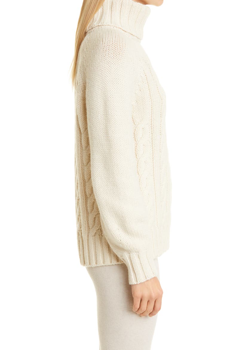Chunky Turtleneck Sweater, Alternate, color, VANILLA