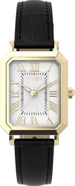 Timex® Vivienne Trend 21mm Leather Strap Watch