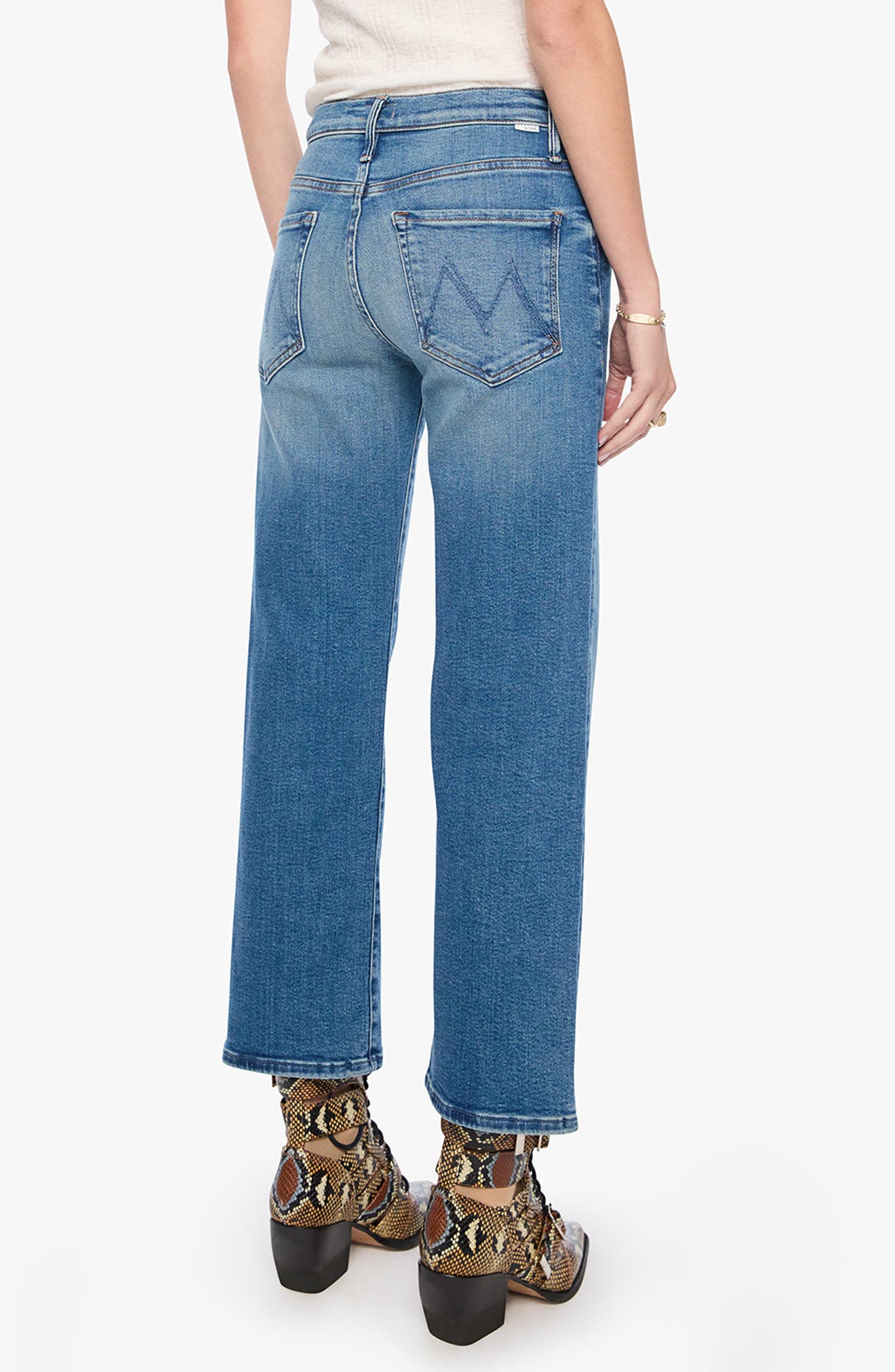 MOTHER Tunnel Vision Flood Mid Rise Wide Leg Jeans (Women) | Nordstrom