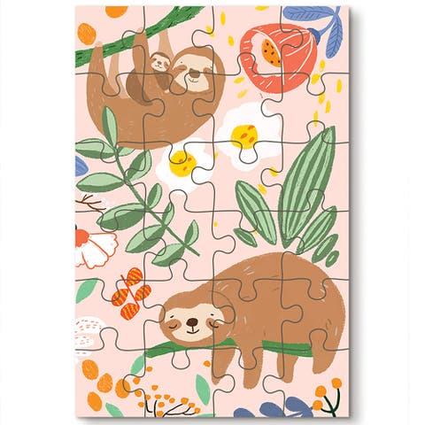 Sloth, 24 Piece Puzzle, Jigsaw, Whimsical Animal Scene