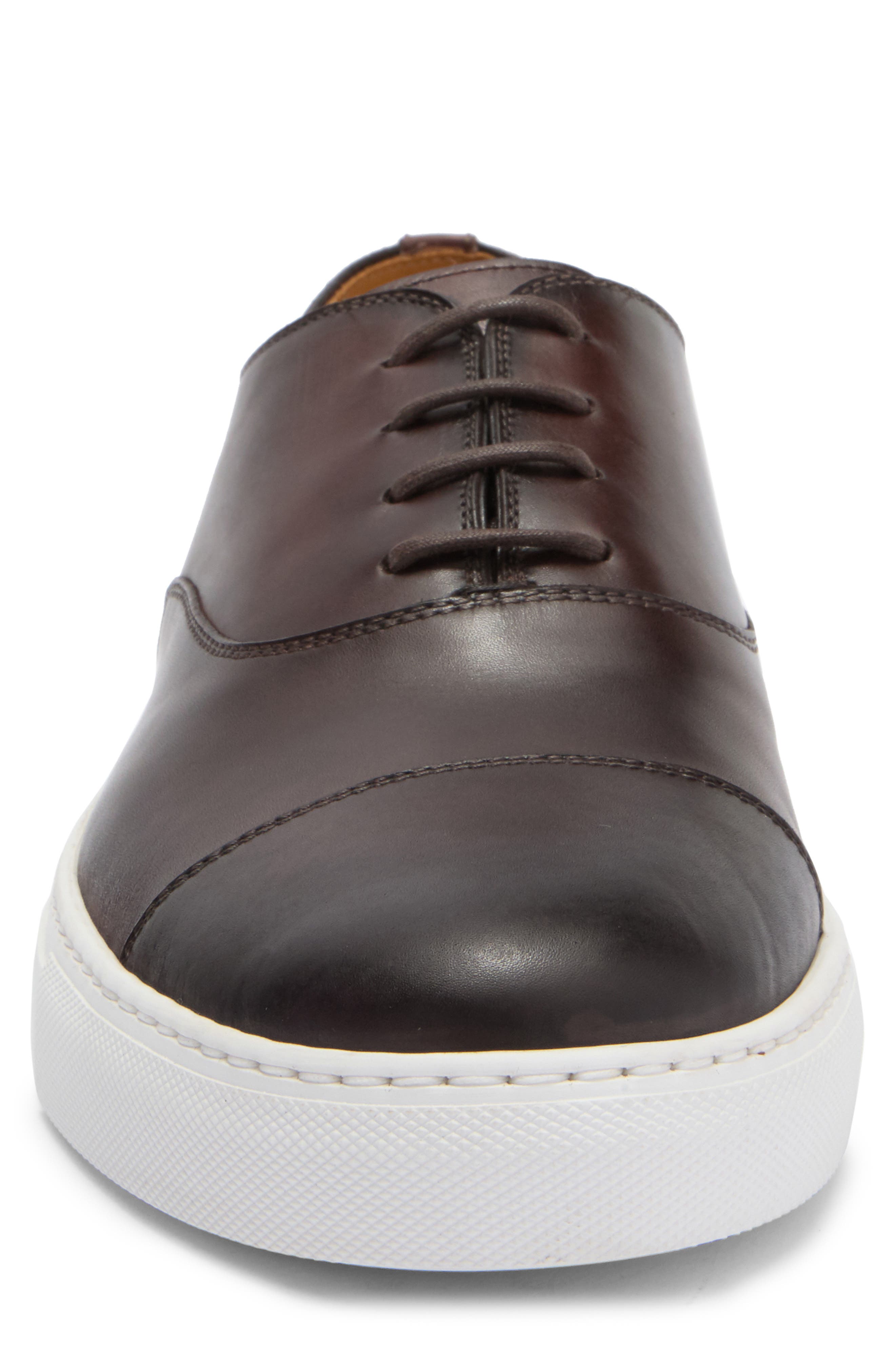 Magnanni Albert Cap Toe Sneaker, Alternate, color, Brown