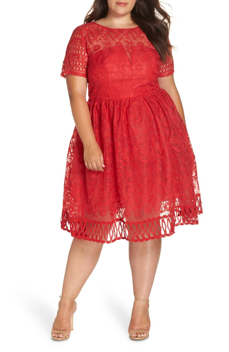 Chi Chi London Crochet Dress, Main, color, 