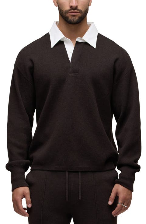 Long Sleeve Contrast Polo