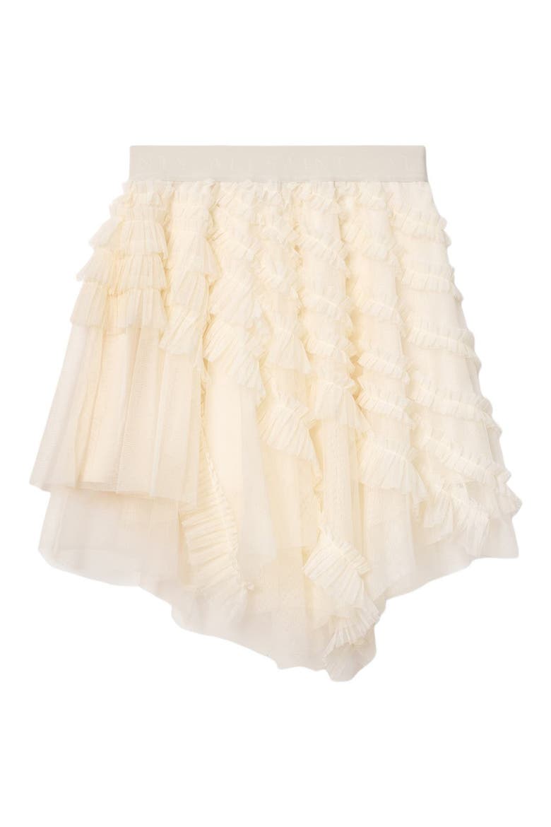 Jayde Handkerchief Hem Tulle Skirt, Alternate, color, TOFU WHITE