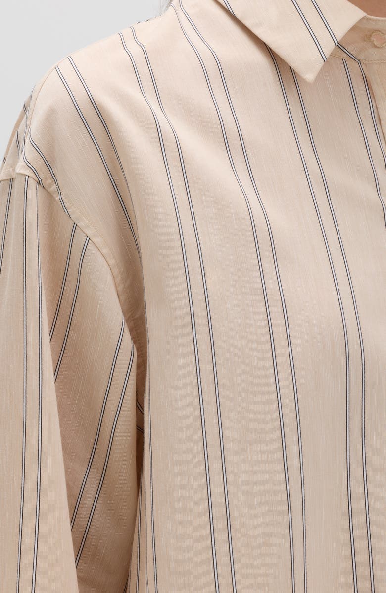 M&S Stripe Shirt, Alternate, color, Beige
