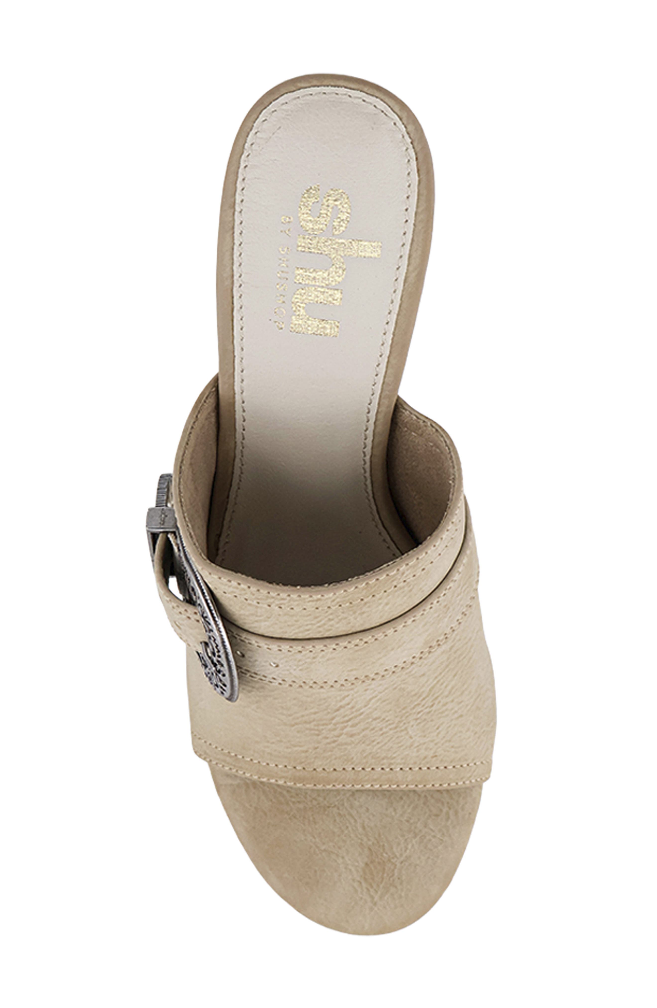 Giselle Faux Leather Slide Sandal, Alternate, color, IVORY