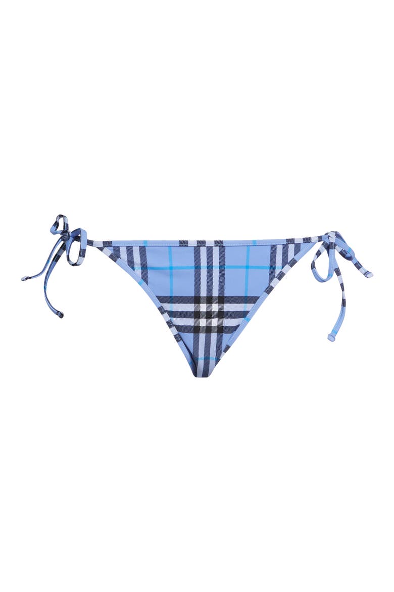 Sadie Check String Bikini Bottoms, Alternate, color, CORNFLOWER BLUE IP CHECK