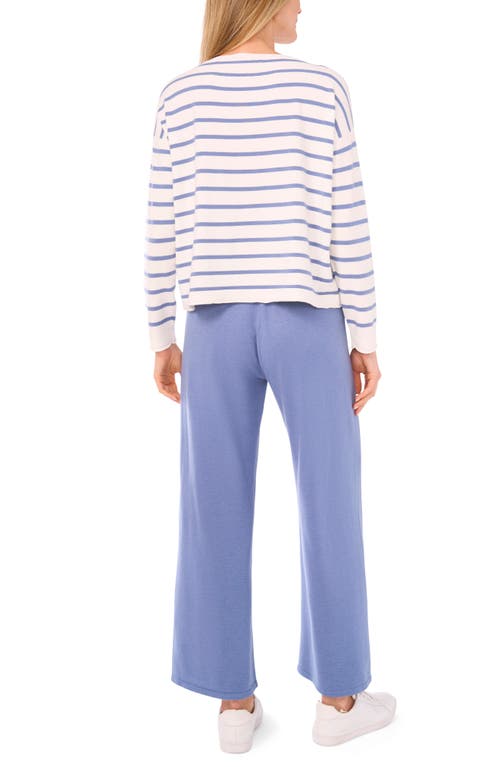Vince Camuto High Waist Knit Sweatpants In Blue