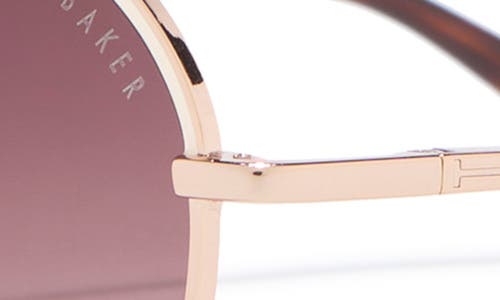 Ted Baker 56mm Gradient Round Sunglasses In Gold