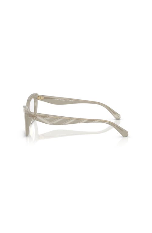 Tory Burch 52mm Cat Eye Optical Glasses In Gray