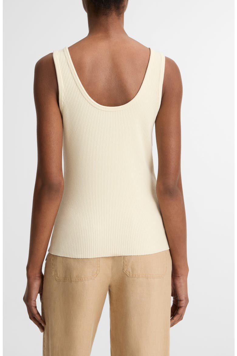 Henley Rib Tank, Alternate, color, SUN IVORY
