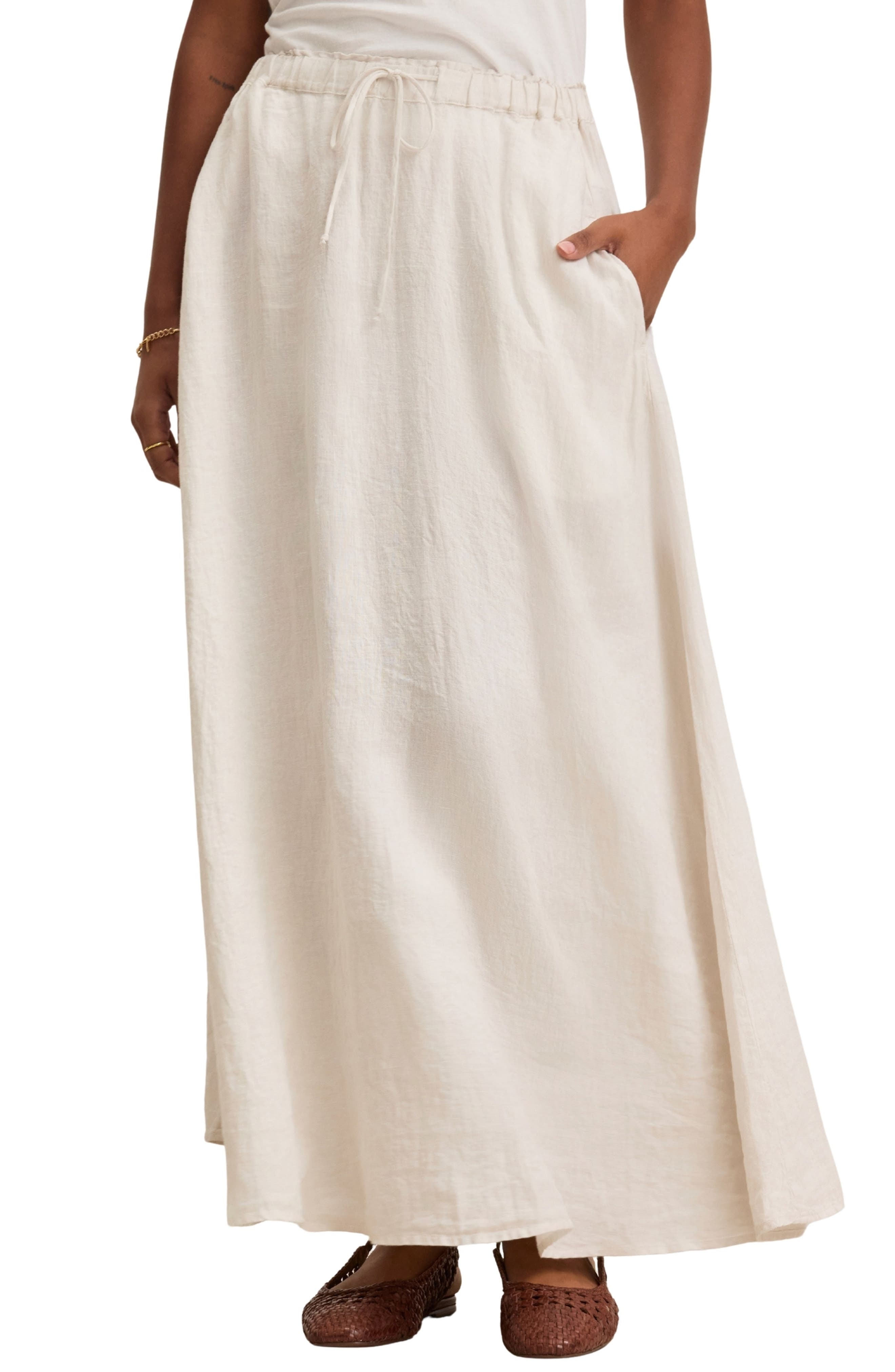 Cleowade Linen Maxi Skirt