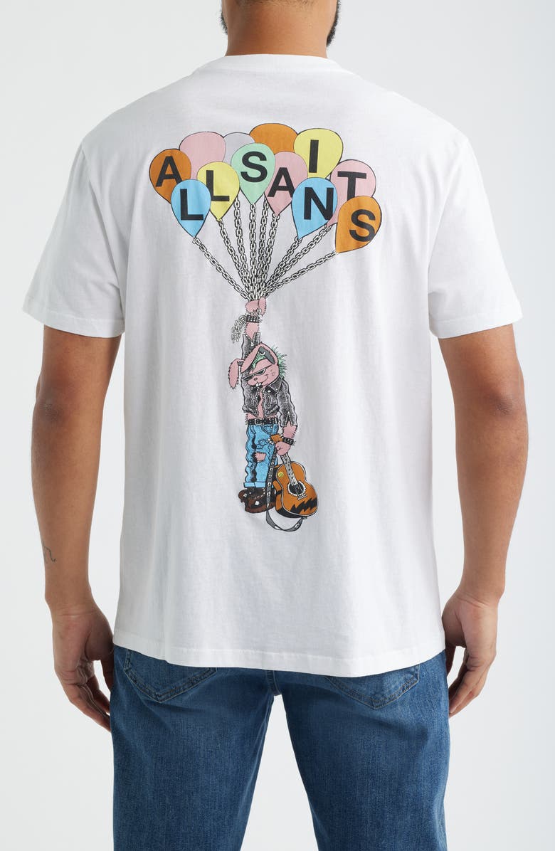 AllSaints Lofty Cotton Graphic T-Shirt, Alternate, color, Ashen White