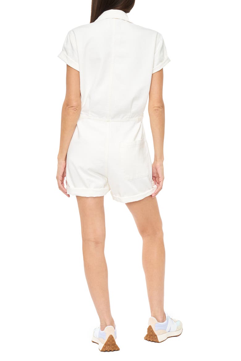 Parker Denim Romper, Alternate, color, MACADAMIA
