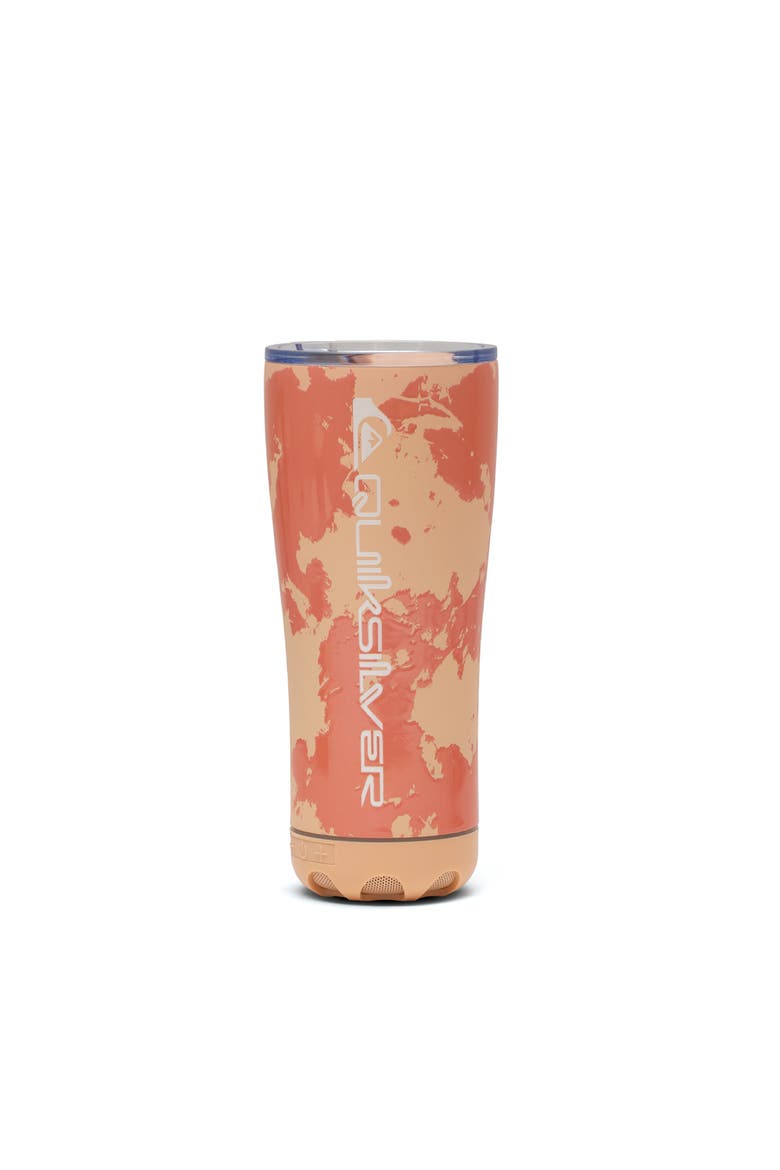 Zuma Double Wall Insulated 20oz. Stainless Steel Tumbler with Built-in Removeable LED Bluetooth Speaker, Main, color, Peach Tie-Dye