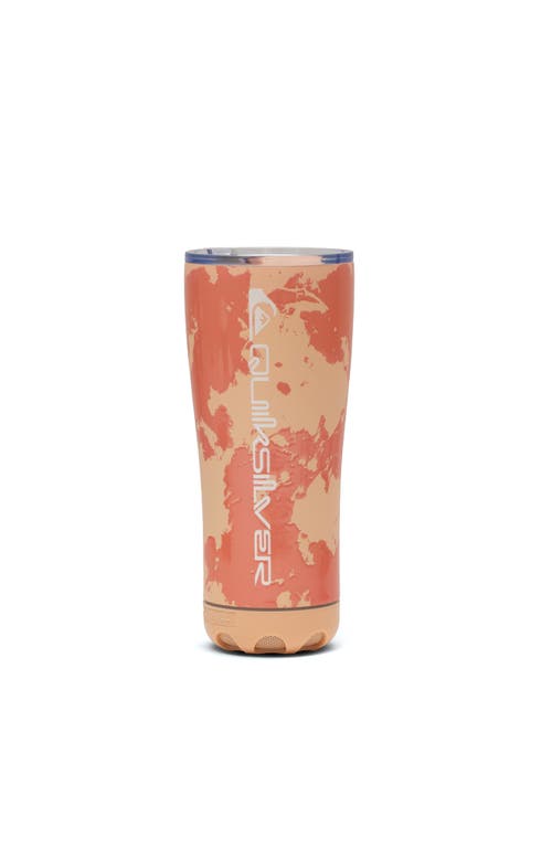 Quiksilver Zuma Double Wall Insulated 20oz. Stainless Steel Tumbler With Built-in Removeable Led Blu In Brown