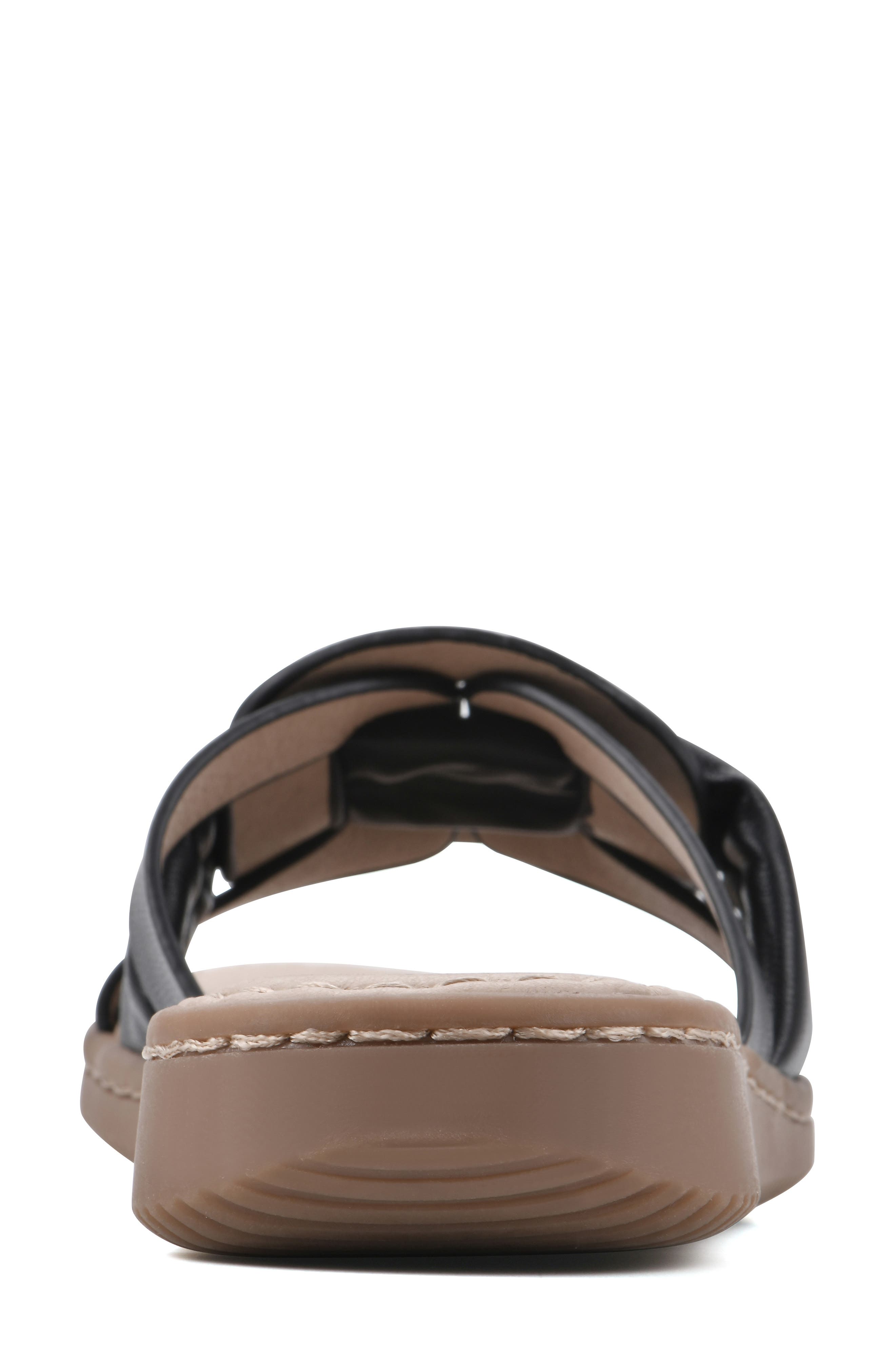 CLIFFS BY WHITE MOUNTAIN Squarely Woven Slide Sandal, Alternate, color, 
