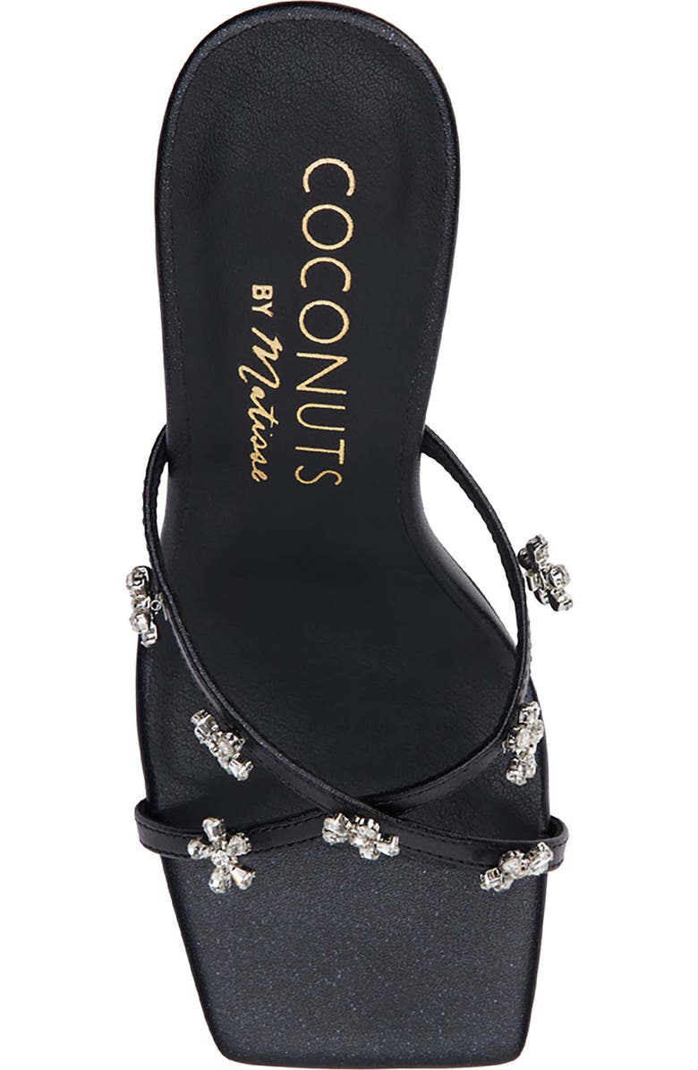 Coconuts by Matisse Levi Crystal Flower Slide Sandal, Alternate, color,