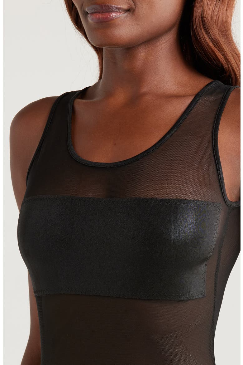 Dash Dash Mesh Inset One-Piece Swimsuit, Alternate, color, BLACK/ BLACK MESH