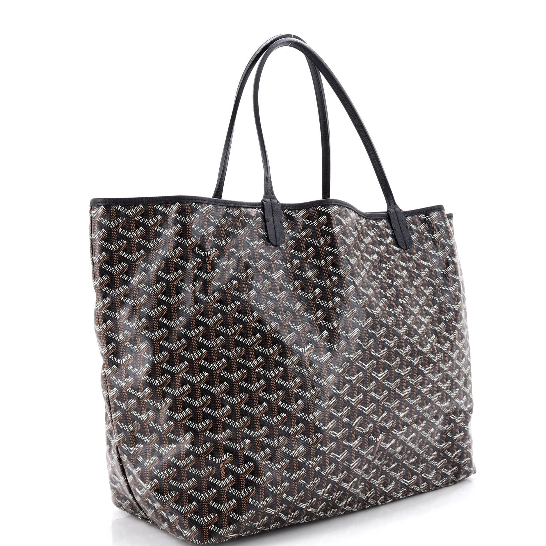 Pre-Owned Goyard Saint Louis Tote Coated Canvas GM, Alternate, color, Black