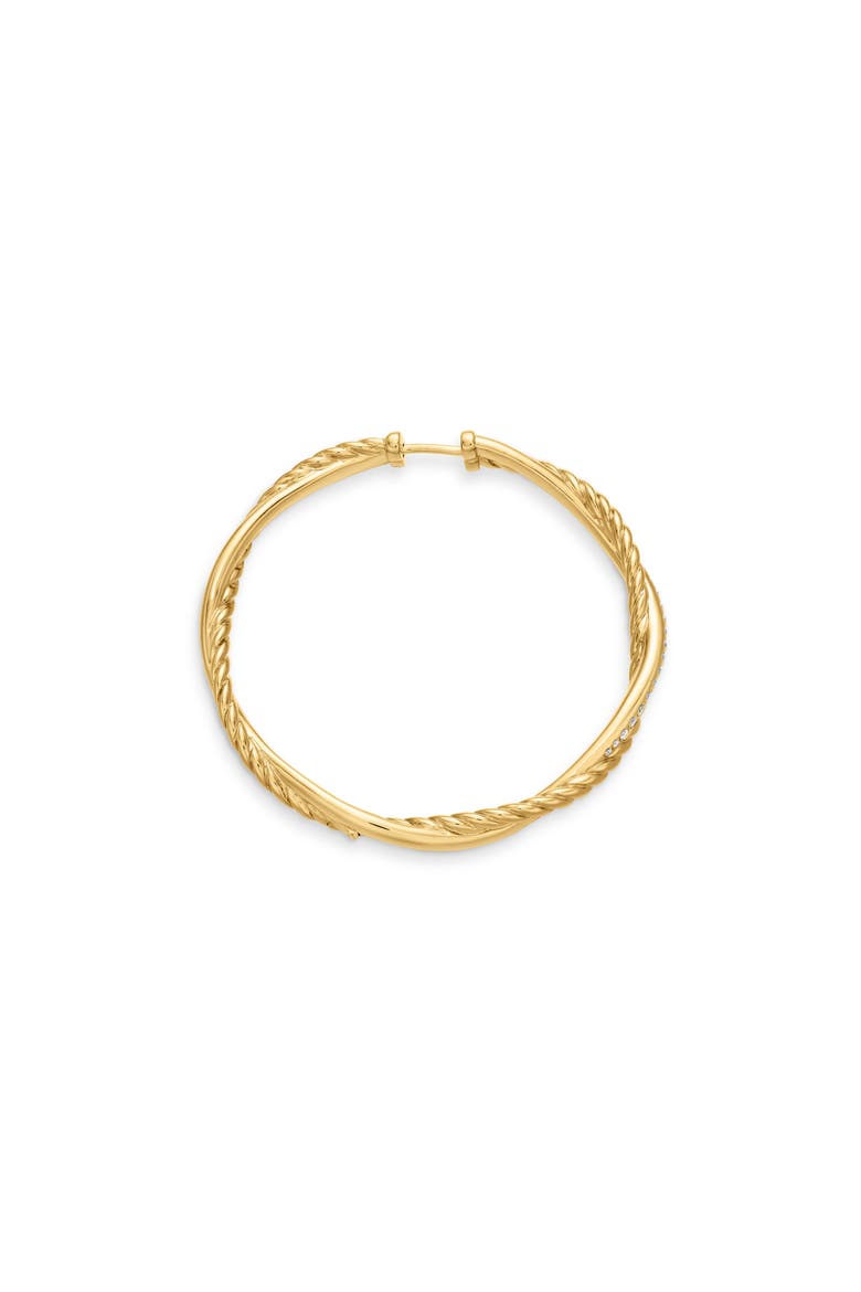 Petite Infinity Hoop Earrings in 18K Yellow Gold with Pavé Diamonds, Alternate, color, 18K YELLOW GOLD