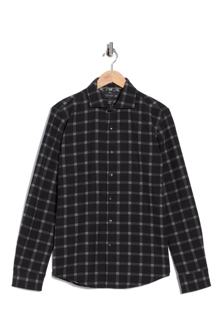 Stretch Tech Dress Shirt, Alternate, color, BLACK