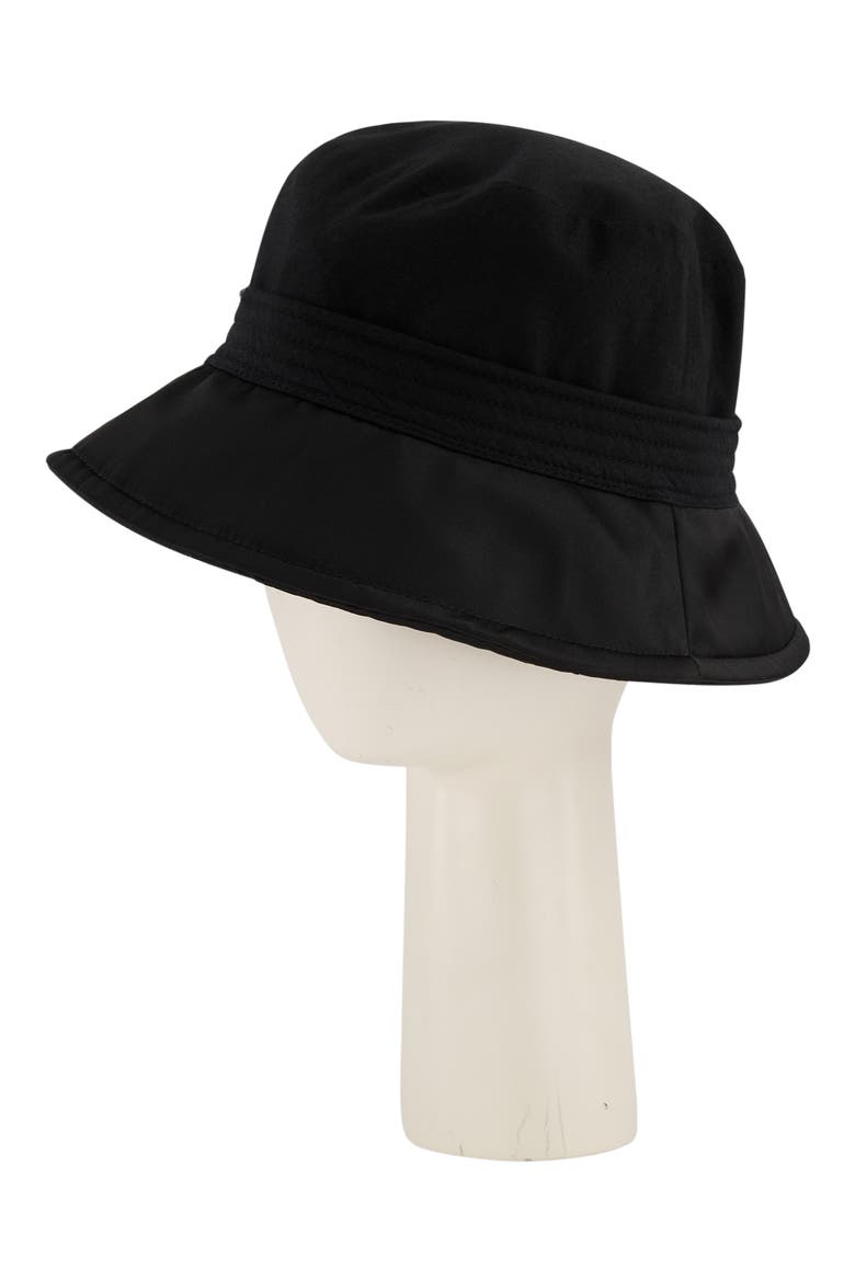 Studded Reversible Nylon Bucket Hat, Alternate, color, BLACK
