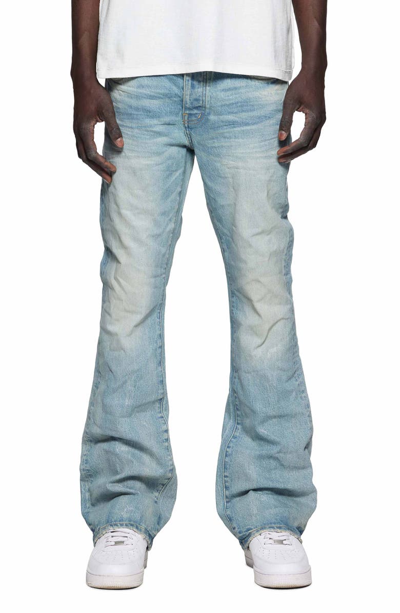 PURPLE BRAND Coated Flare Leg Jeans, Main, color, 