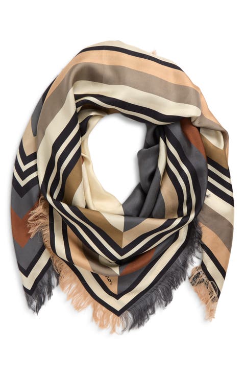 Half and Half Silk Scarf