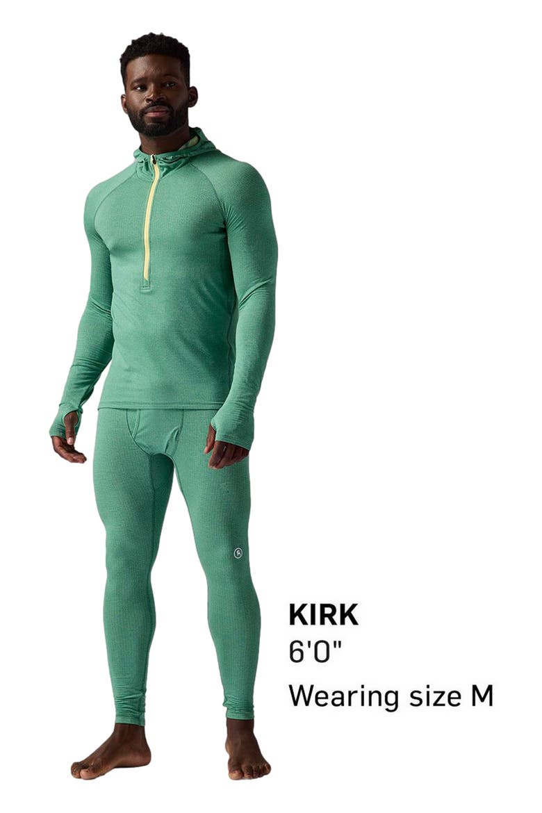 Pines Micrrid Ultra-Lt Baselayer 1/2-Zip Scuba Top - Men's, Alternate, color, Gearhead Green