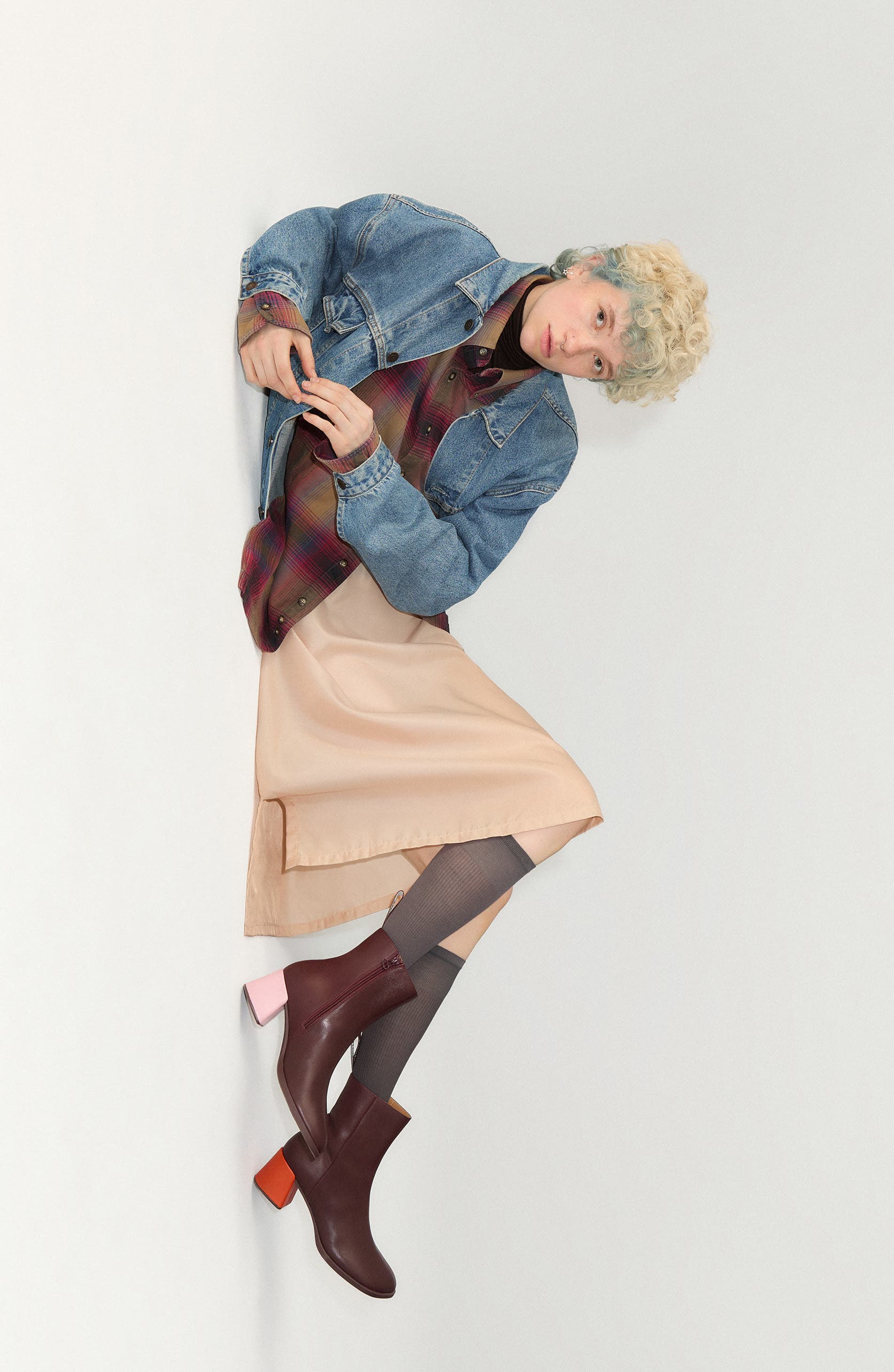 Kora Square Toe Boot, Alternate, color, BURGUNDY