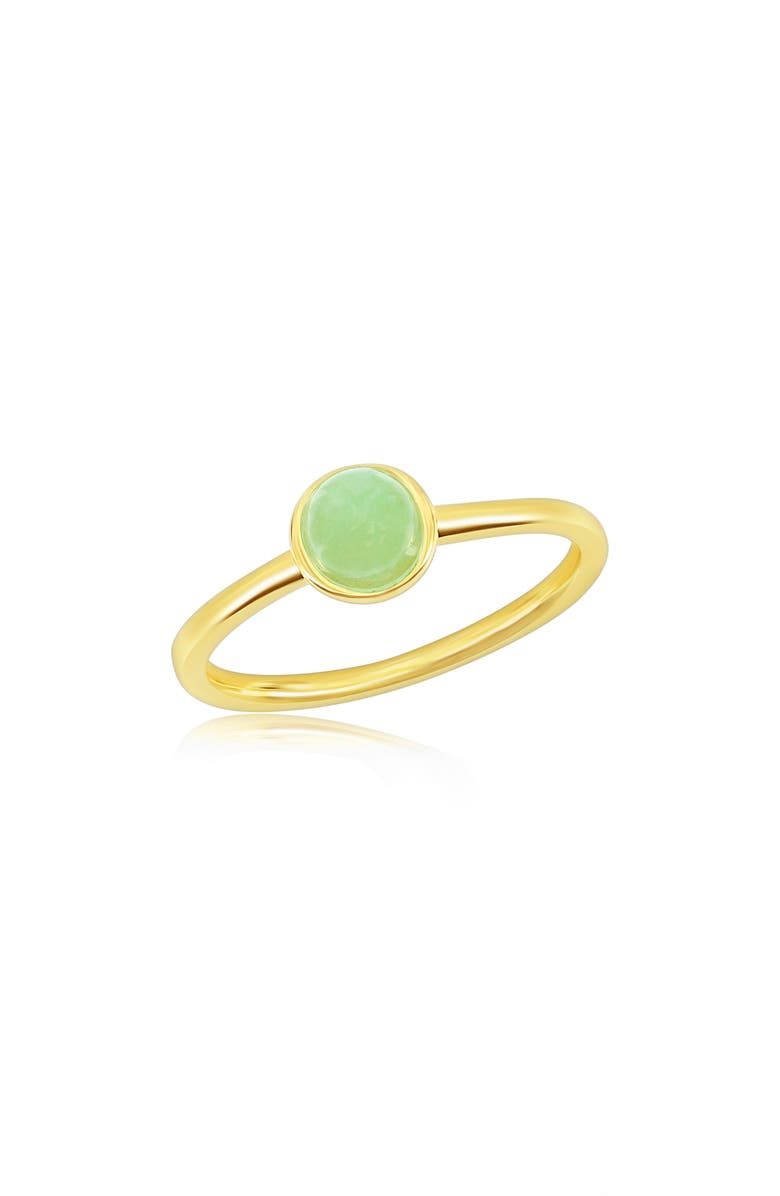 SIMONA Round Jade Solitaire Ring, Main, color, Green