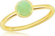 SIMONA Round Jade Solitaire Ring