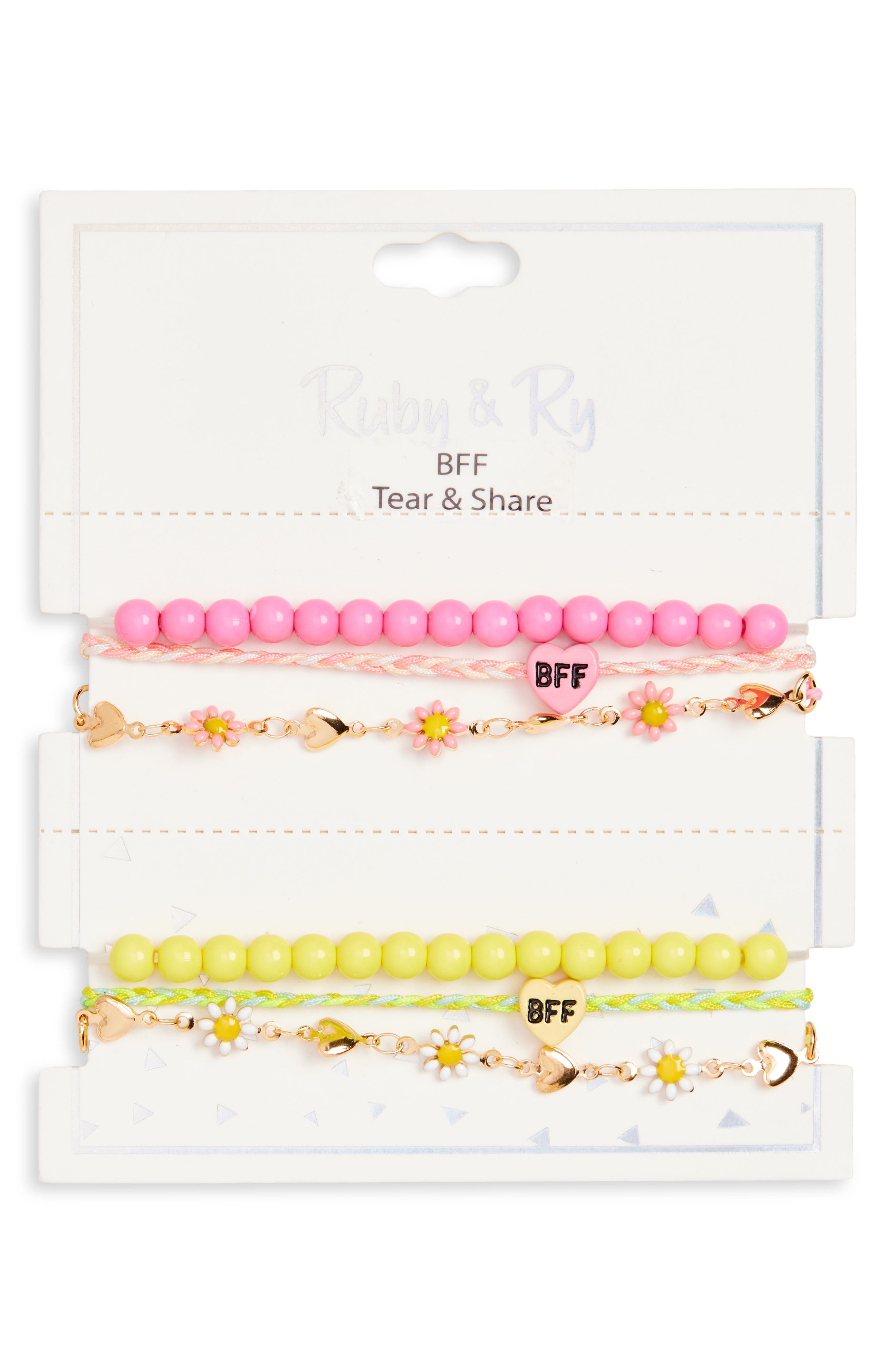 Ruby & Ry Kids' Set of 6 BFF Bracelets in Multi 