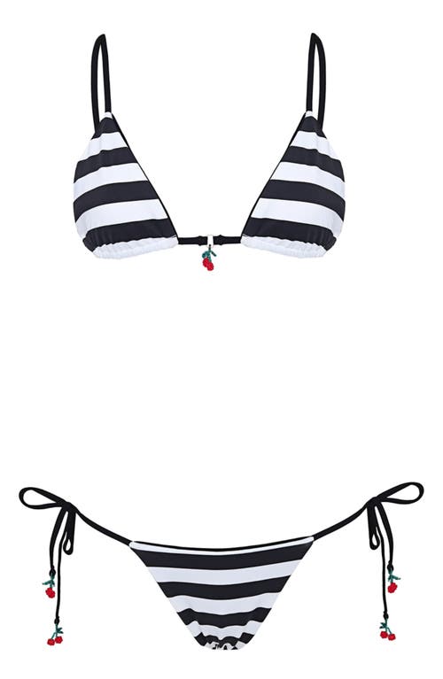 Maaji Rugby Rush Balmy Reversible Bikini Top In Black