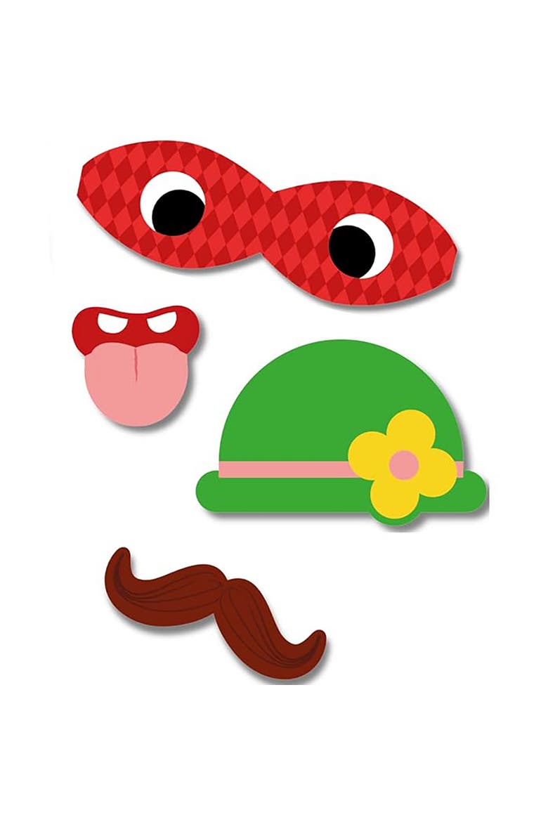 Reusable Silicone Sticker Book, Silly Faces, Kids 3+, Alternate, color, Multicolored