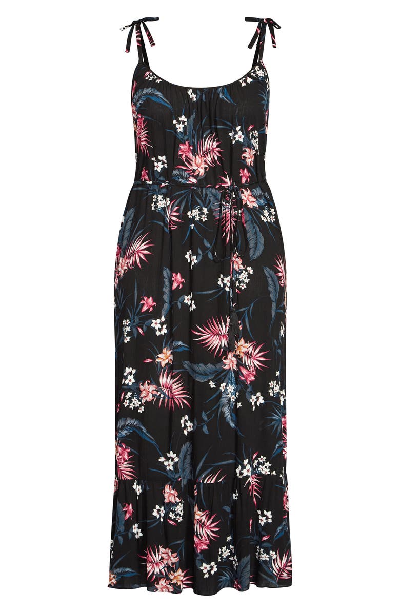 City Chic Deep Paradise Maxi Dress, Alternate, color, 