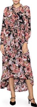 MELLODAY Print Long Sleeve Dress