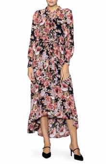MELLODAY Print Long Sleeve Dress